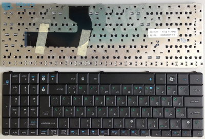 Клавиатура для ноутбука ASUS N50, чёрная, большой Enter, RU