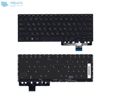 Клавиатура для ноутбука ASUS ZenBook 14 Pro UX450, чёрная, с подсветкой, RU