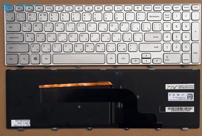 Клавиатура для ноутбука Dell Inspiron 15-7000, серебро, с рамкой, RU