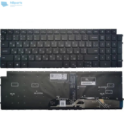 Клавиатура для ноутбука Dell Inspiron G15 5510 5511 5515, чёрная, с RGB-подсветкой, RU (MZ)