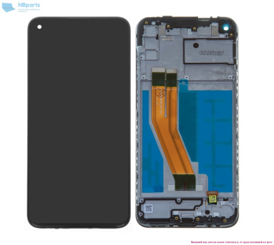 Дисплей Samsung A11 (A115F) Черный  (Оригинал) в раме