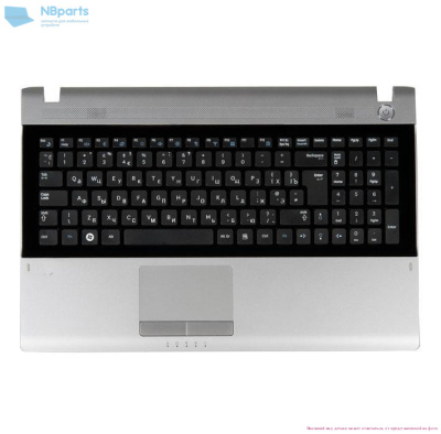 Верхняя часть корпуса (Palmrest) Samsung NP-RV511 серо-чёрный, Уценка