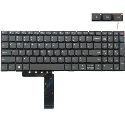 Клавиатура для ноутбука Lenovo IdeaPad 330S-15, S340-15, серая, с подсветкой, RU