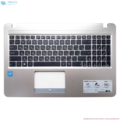 Верхняя часть корпуса (Palmrest) Asus X540 серебристый, с клавиатурой