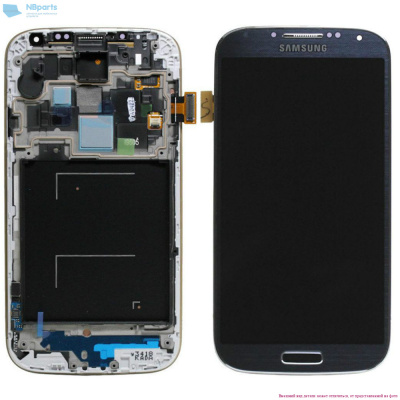 Дисплей Samsung i9500/i9505 (S4) Синий в сборе (Оригинал)