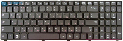 Клавиатура для ноутбука Samsung R580, R578, чёрная, с рамкой, RU