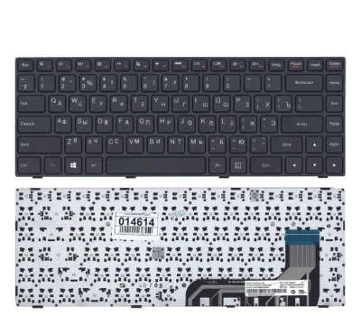 Клавиатура для ноутбука Lenovo IdeaPad 100-14IBR, чёрная, с рамкой, RU