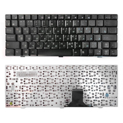 Клавиатура для ноутбука ASUS EeePC 1000, чёрная, с рамкой, RU