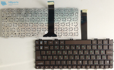 Клавиатура для ноутбука ASUS EeePC 1015 1025 1011, коричневая большой Enter, RU